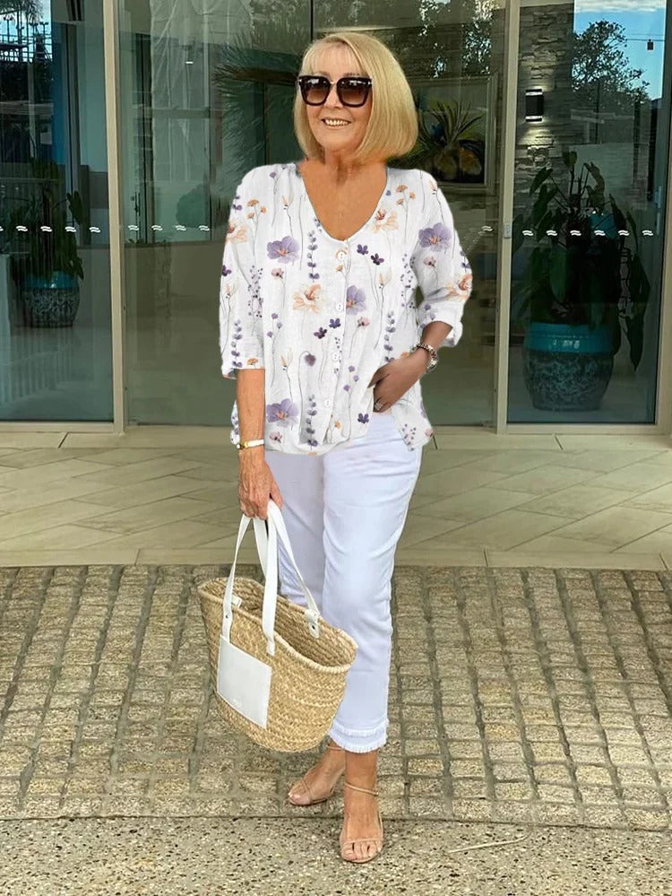 ESTHER | Chic Floral Blouse