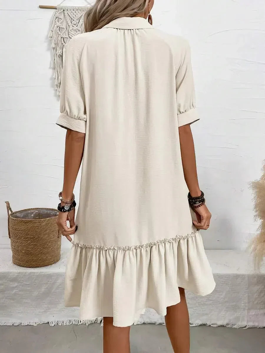 MCKENNA | Ruffled Button-Down Dress