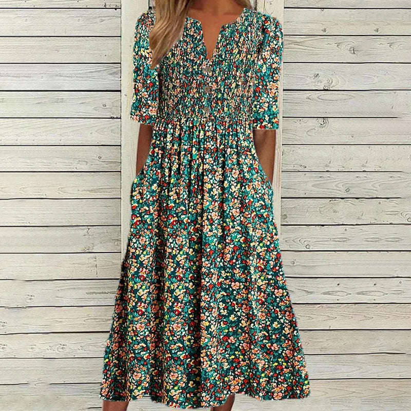CLARA | Retro Floral Dress
