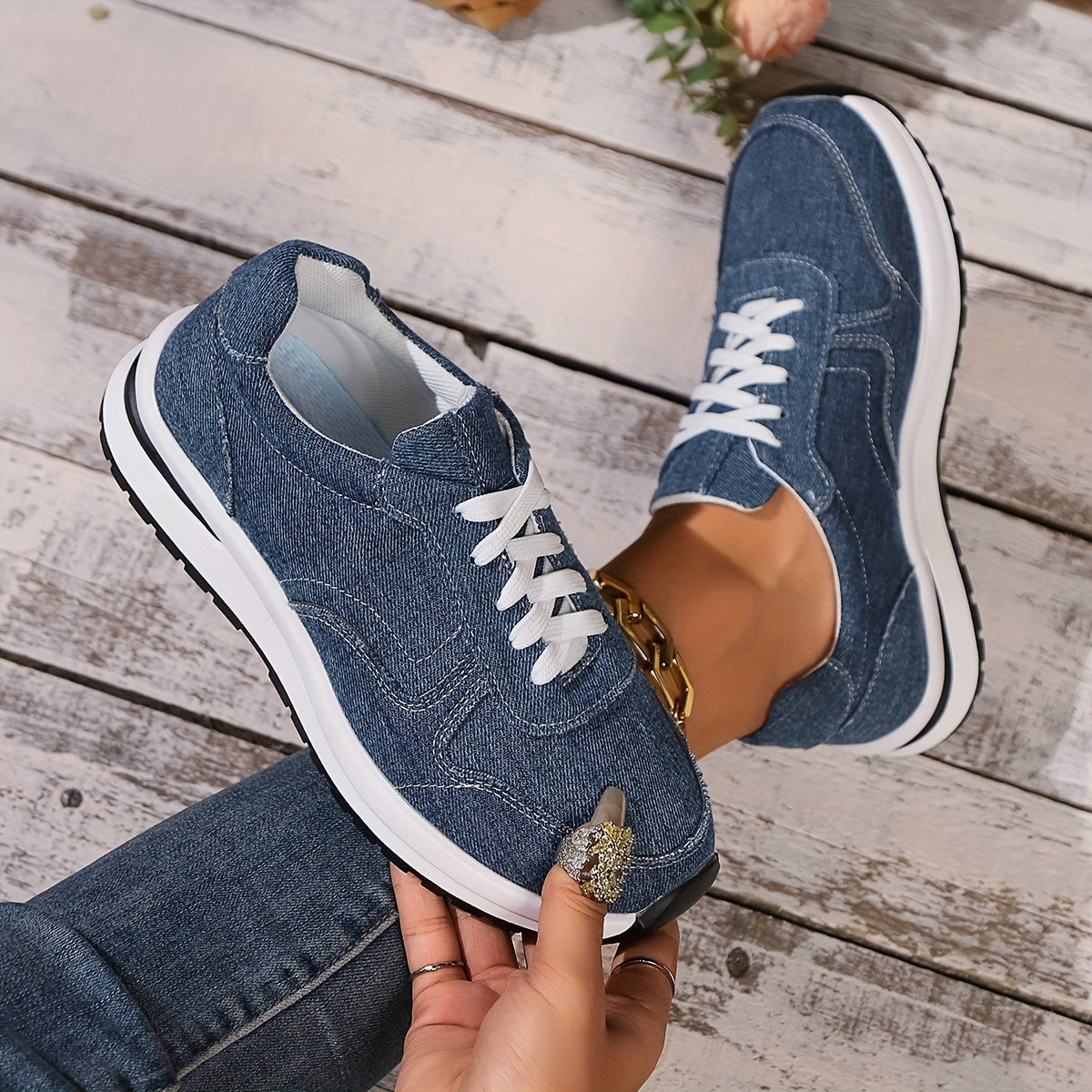 LISETTE | COMFORTABLE ORTHOPEDIC DENIM SNEAKERS