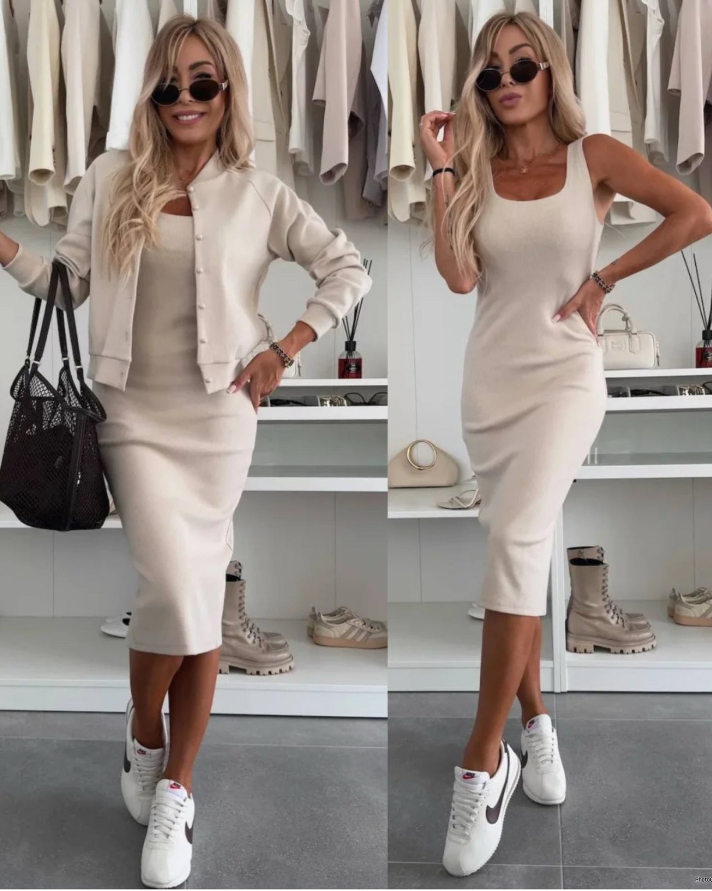 MANDY | Coordinated Midi Dress and Jacket Ensemble