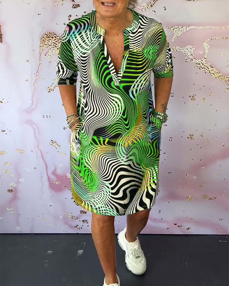 BERNICE | V-Neck Dress in Vibrant Colors