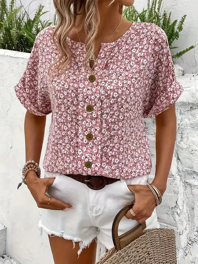 JELENA | Chic Floral Summer Blouse