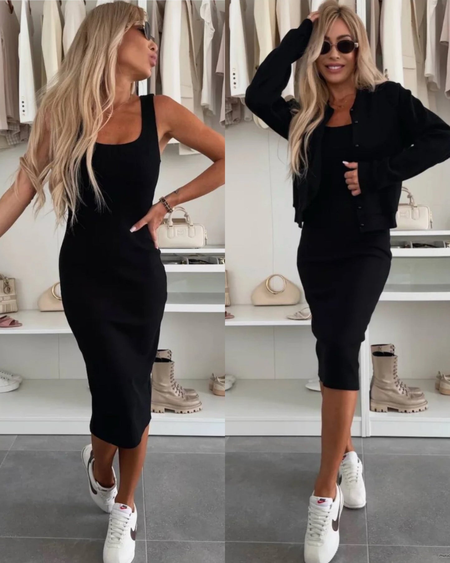 MANDY | Coordinated Midi Dress and Jacket Ensemble