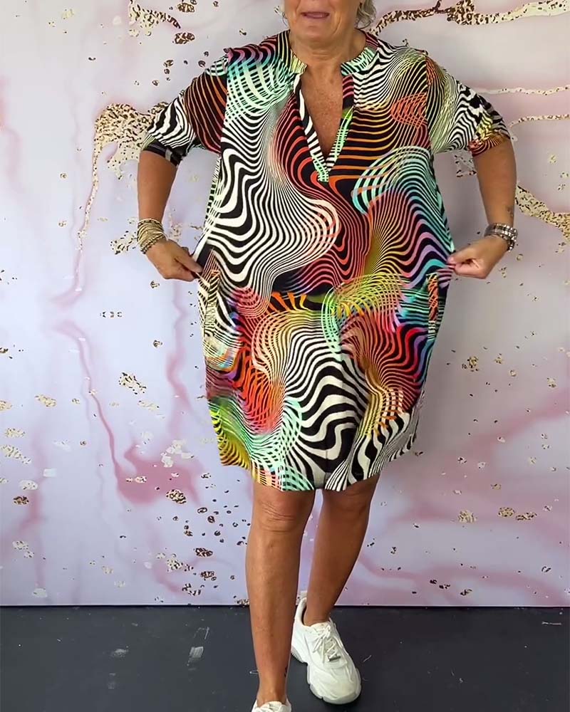 BERNICE | V-Neck Dress in Vibrant Colors