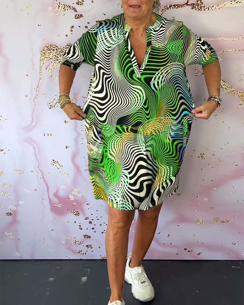 BERNICE | V-Neck Dress in Vibrant Colors