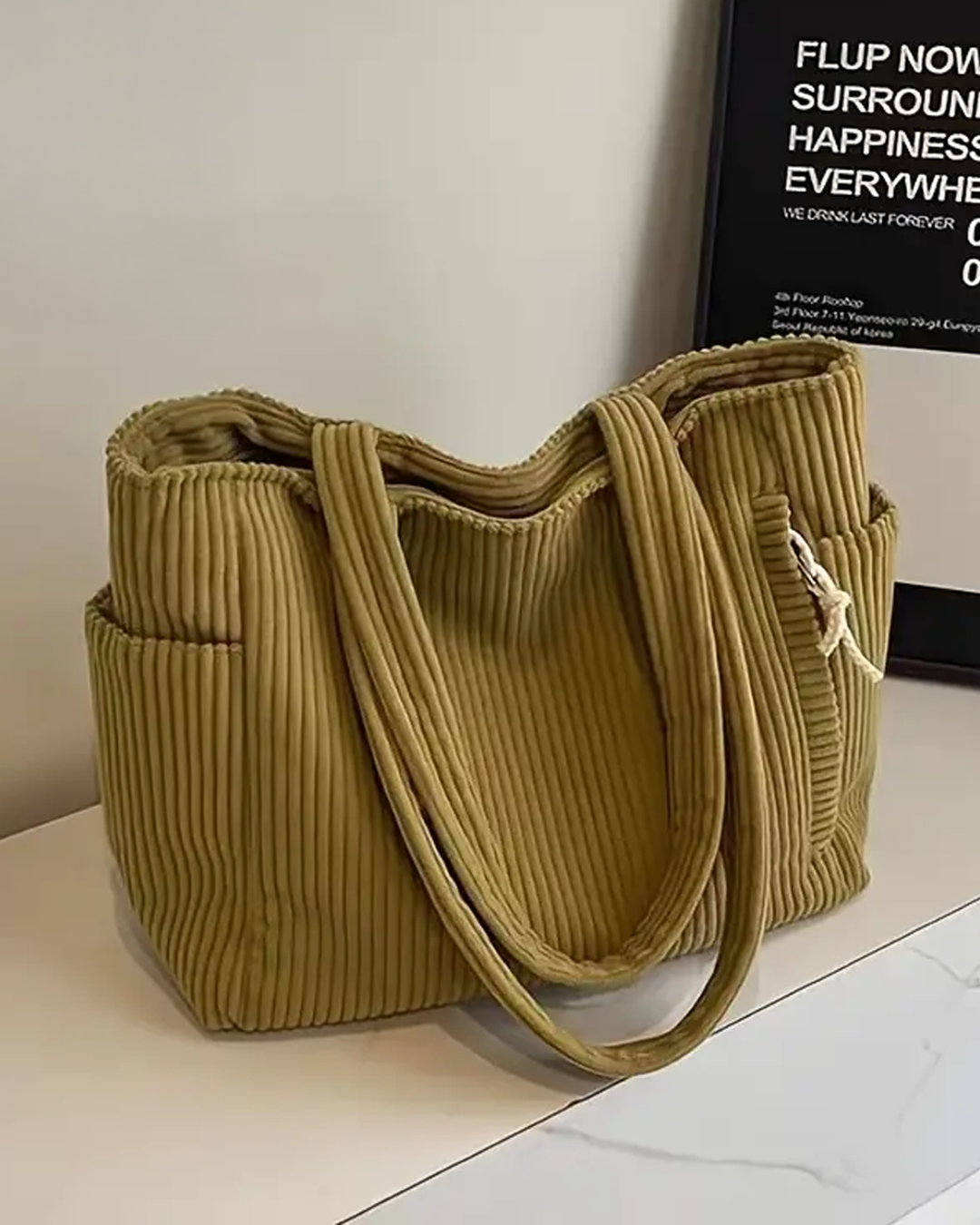EVIN | Corduroy Fashion Carrier Bag