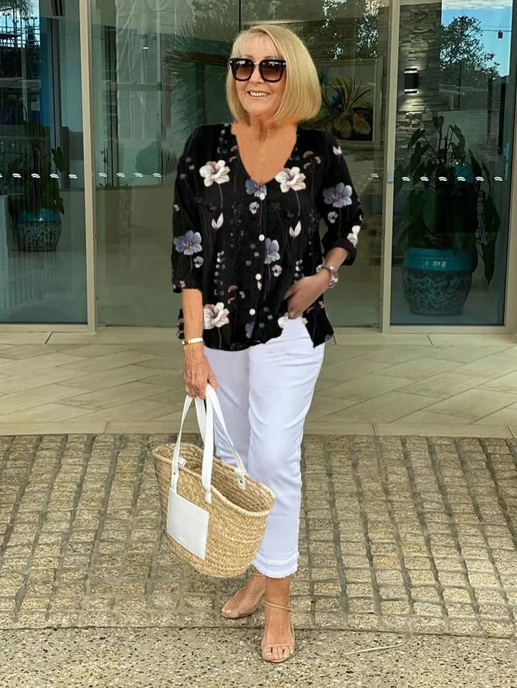 ESTHER | Chic Floral Blouse