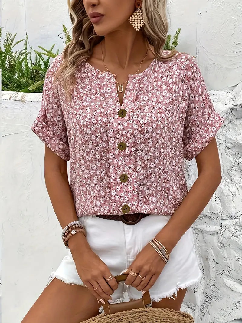 JELENA | Chic Floral Summer Blouse