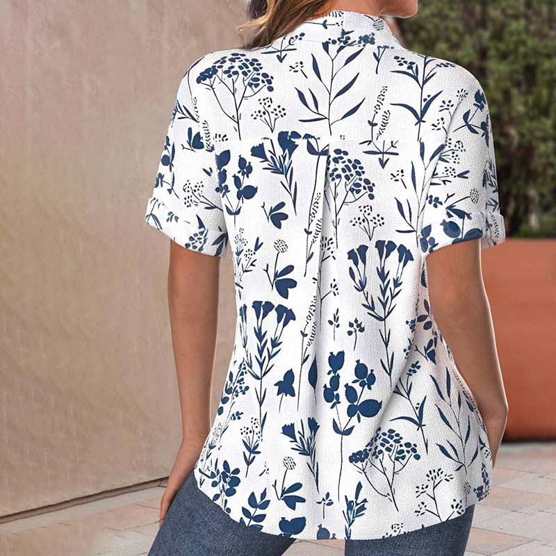 BETTY | Relaxed Leaf Pattern Blouse