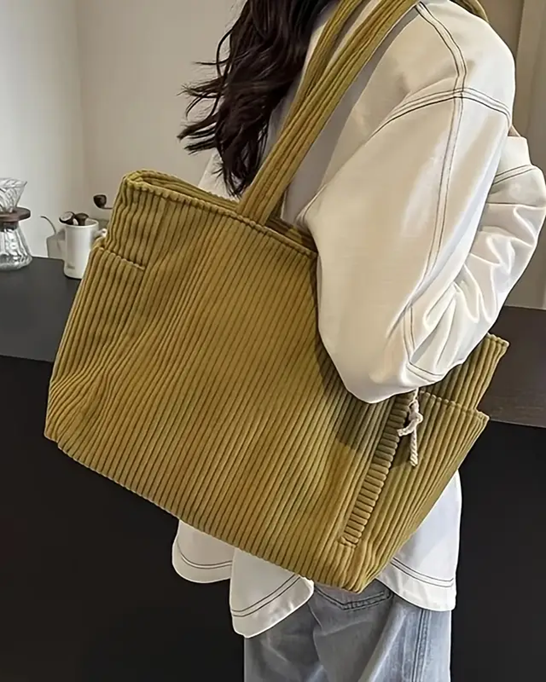 EVIN | Corduroy Fashion Carrier Bag