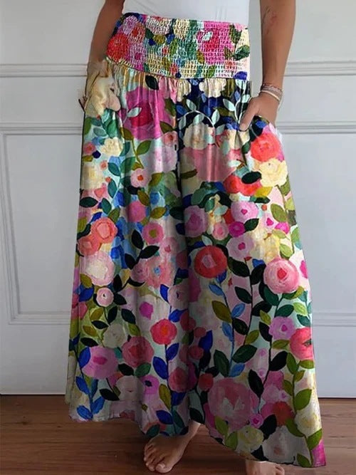 SHIRMA | Stylish Long Wide Skirt