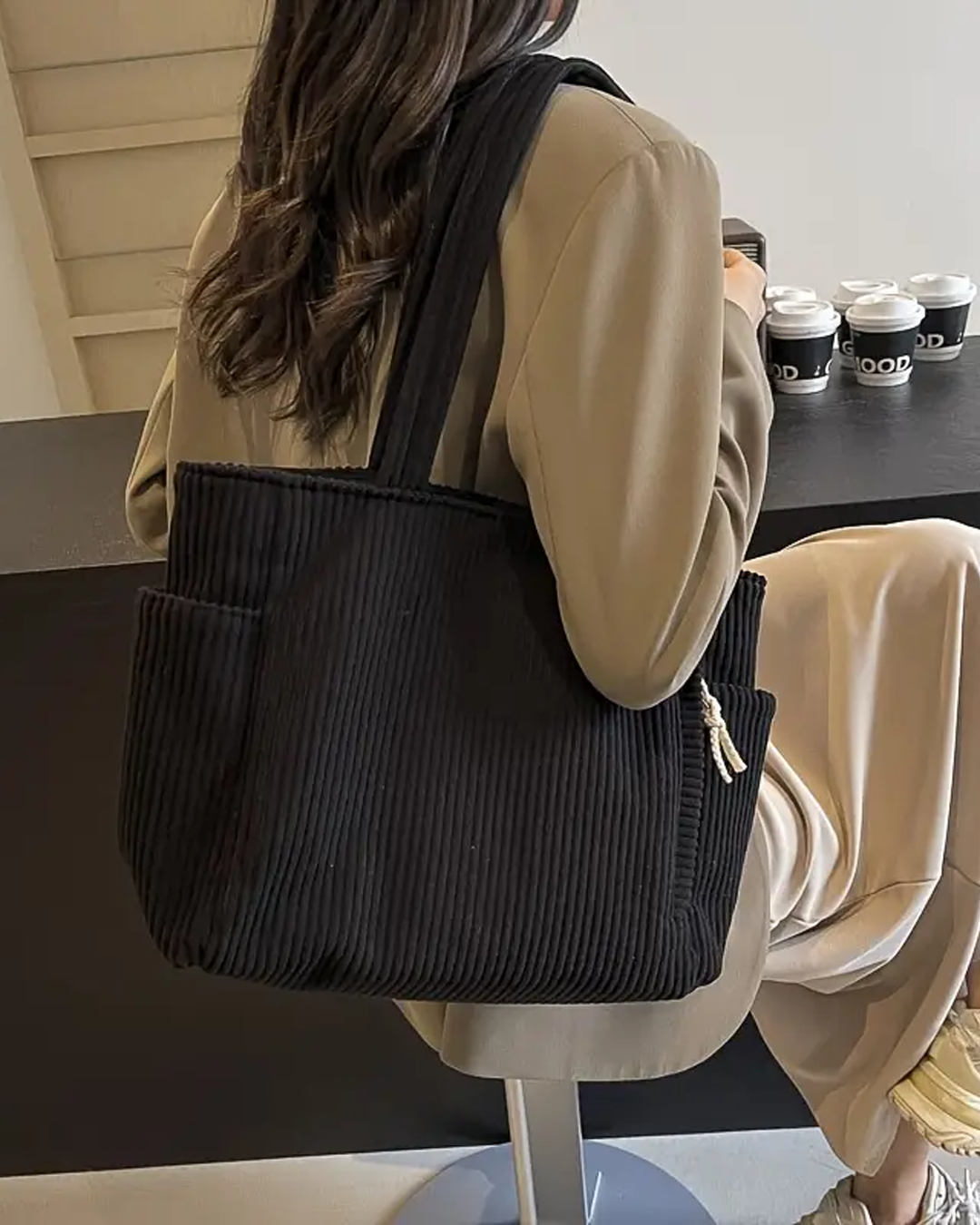 EVIN | Corduroy Fashion Carrier Bag