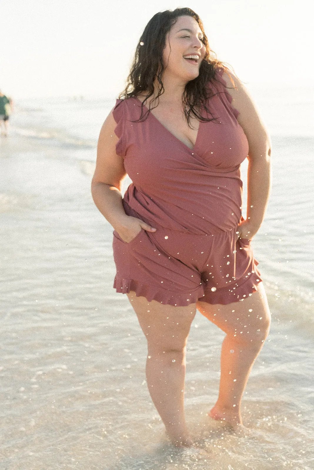 MARGARET | Ruffled Bathing Suit with Built-in Breast Support