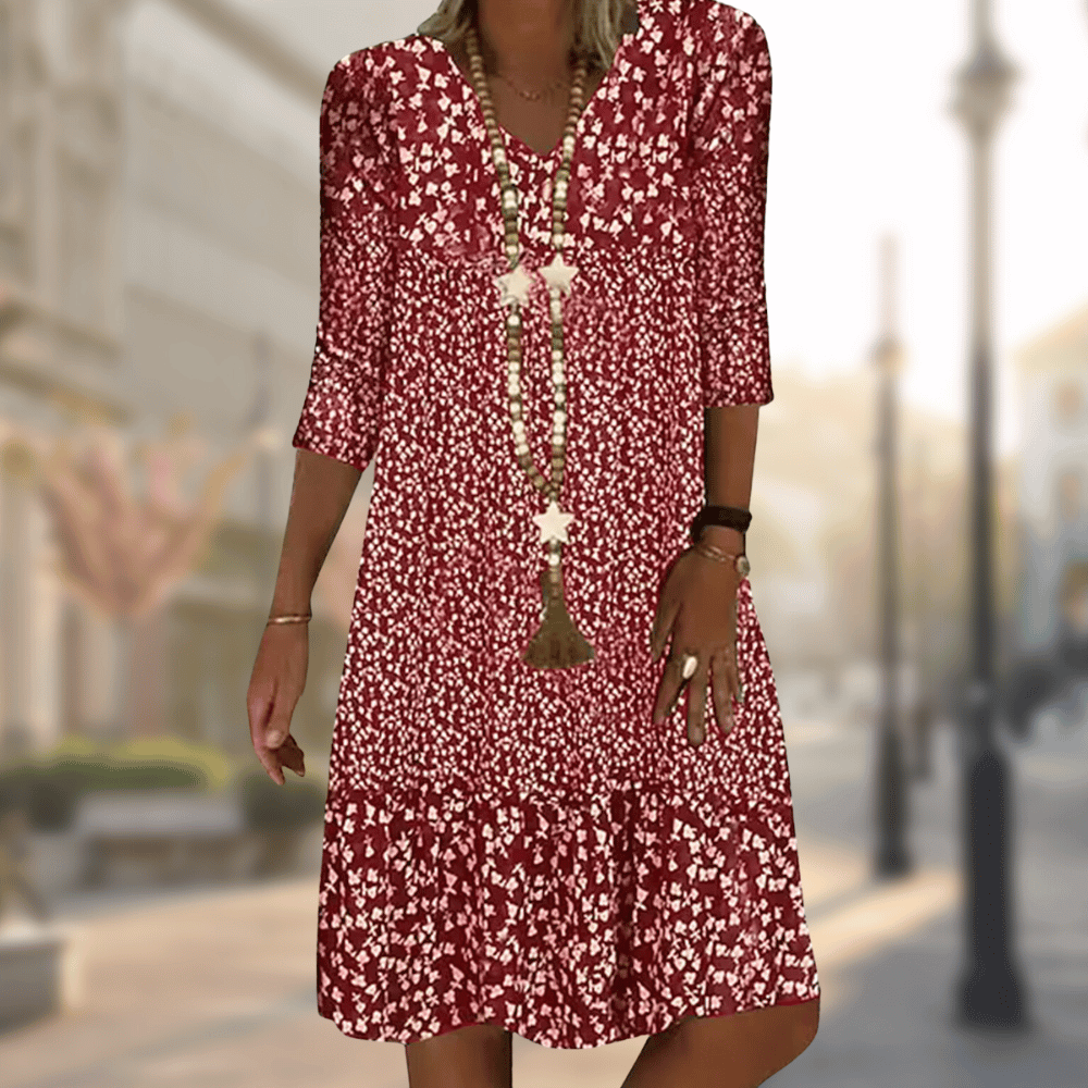 NINA | Chic Printed Elegance Dress