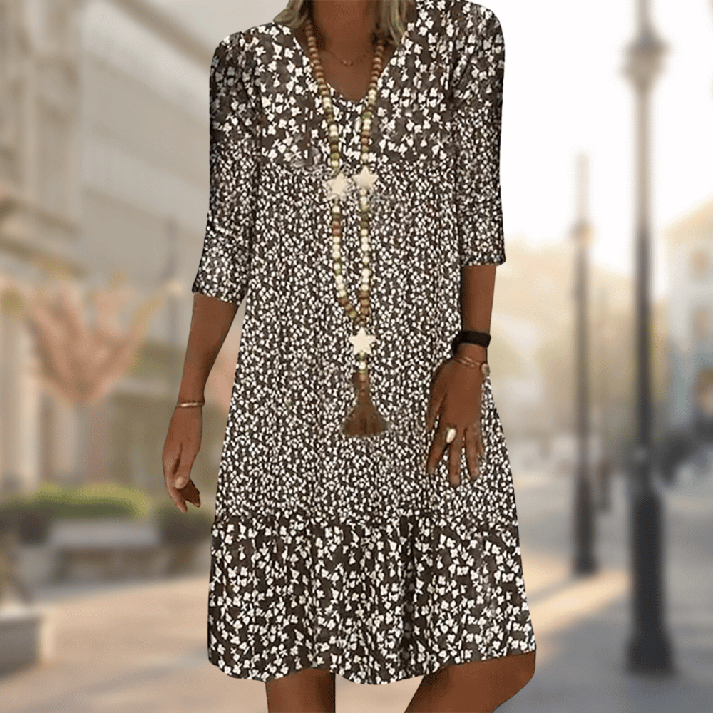 NINA | Chic Printed Elegance Dress