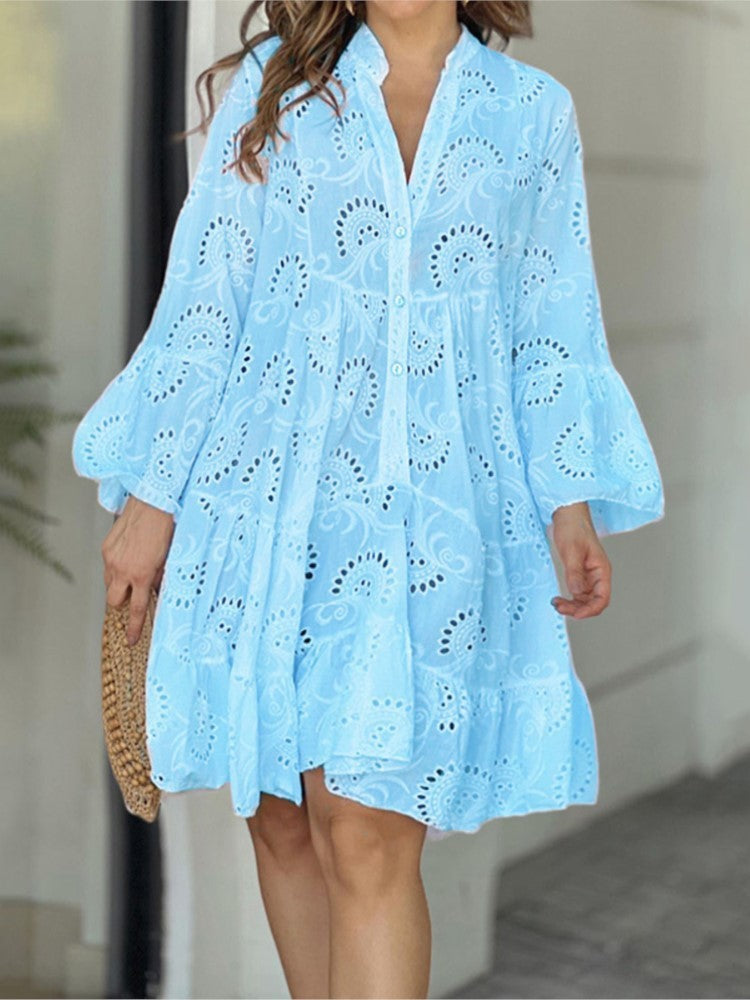 LOWEY | ELEGANT EMBROIDERED MIDI DRESS