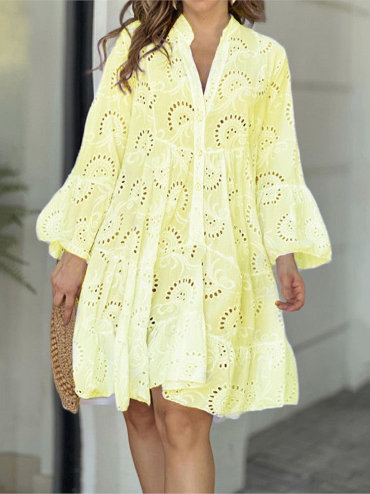 LOWEY | ELEGANT EMBROIDERED MIDI DRESS