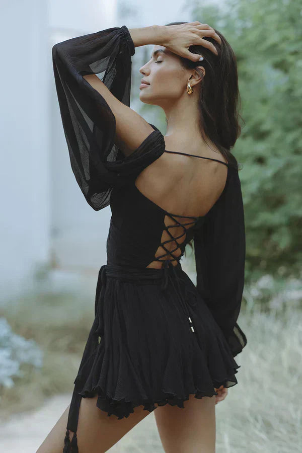 LOUISE | Chic Mini Dress with Elegant Sleeves