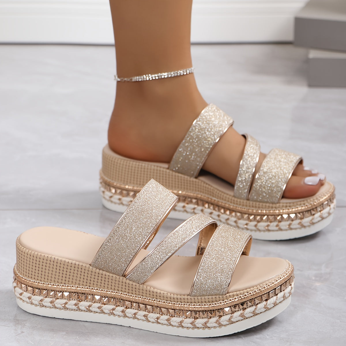 ASHLYN | GLAMOROUS SPARKLING SANDALS