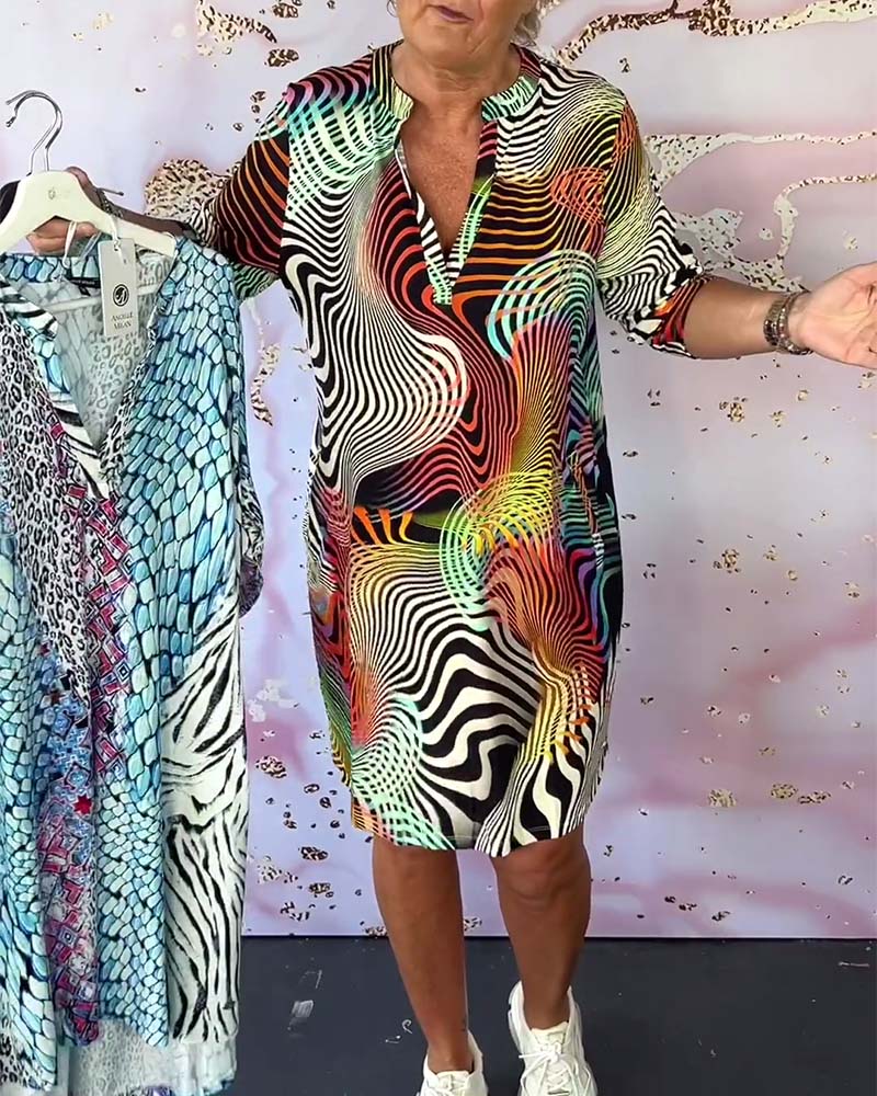 BERNICE | V-Neck Dress in Vibrant Colors