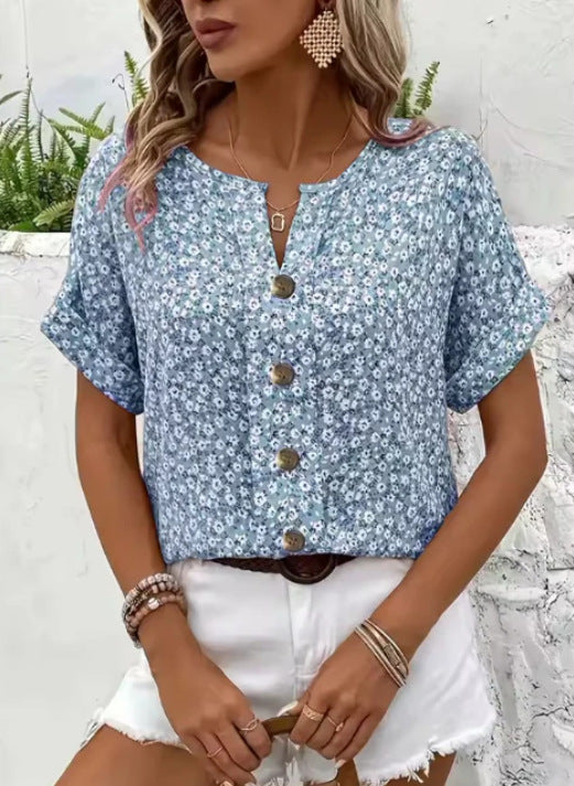 JELENA | Chic Floral Summer Blouse