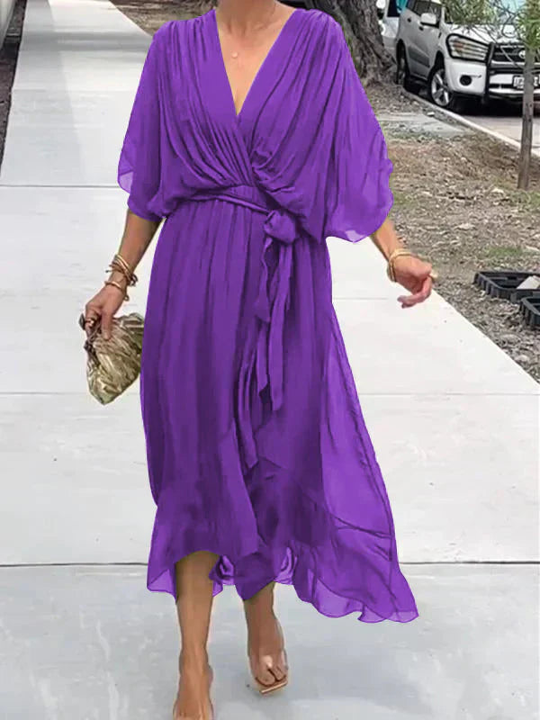 DORI | Breezy V-Neck Flowy Dress