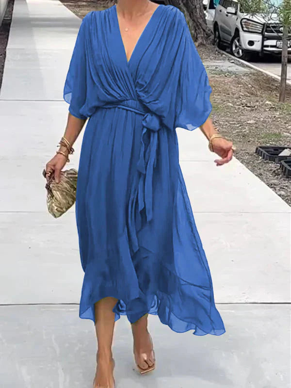 DORI | Breezy V-Neck Flowy Dress