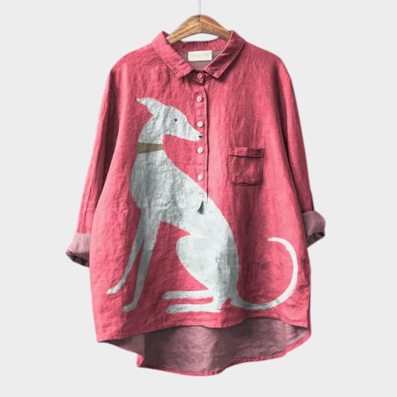 PETSY | OVERSIZED SHIRT FEATURING ADORABLE DOG GRAPHICS