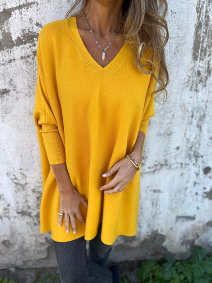 BESSY | Cozy V-Neck Jumper with Long Sleeves