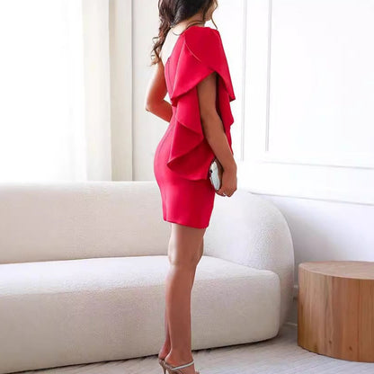 GISELDA | Asymmetrical One-Shoulder Cocktail Dress
