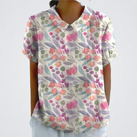 White floral print