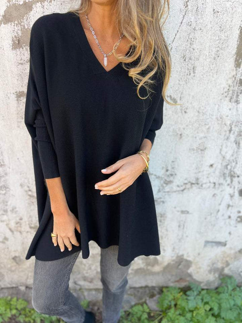 BESSY | Cozy V-Neck Jumper with Long Sleeves