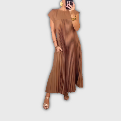 KHLEO | Sophisticated Pleated Dress