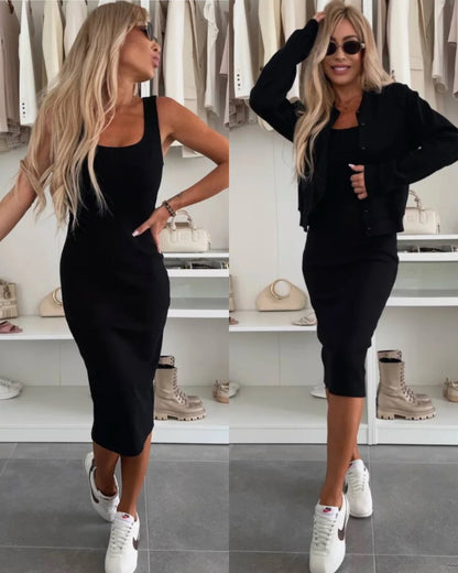 MANDY | Coordinated Midi Dress and Jacket Ensemble