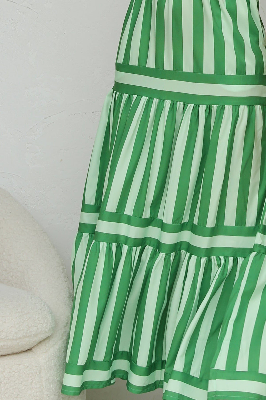 MOUNA | Striped Spaghetti Strap Dress