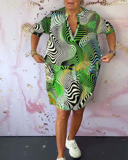 BERNICE | V-Neck Dress in Vibrant Colors