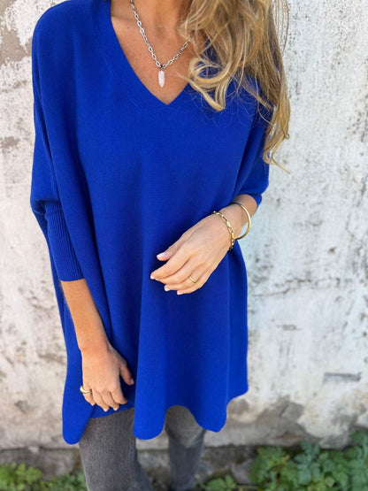 BESSY | Cozy V-Neck Jumper with Long Sleeves