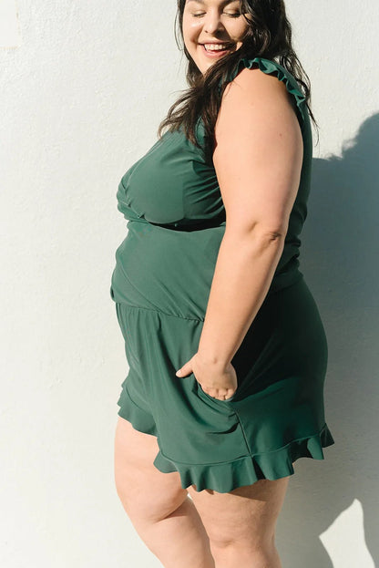 MARGARET | Ruffled Bathing Suit with Built-in Breast Support