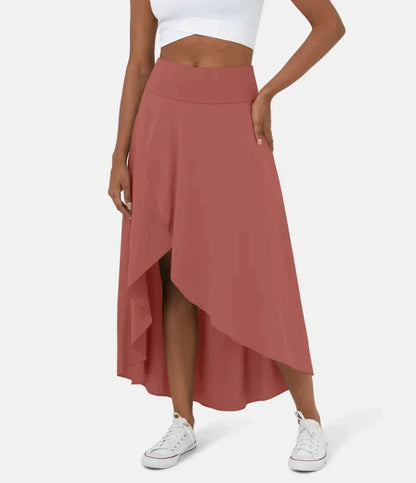 BO | High-Waisted 2-in-1 Casual Midi Skirt