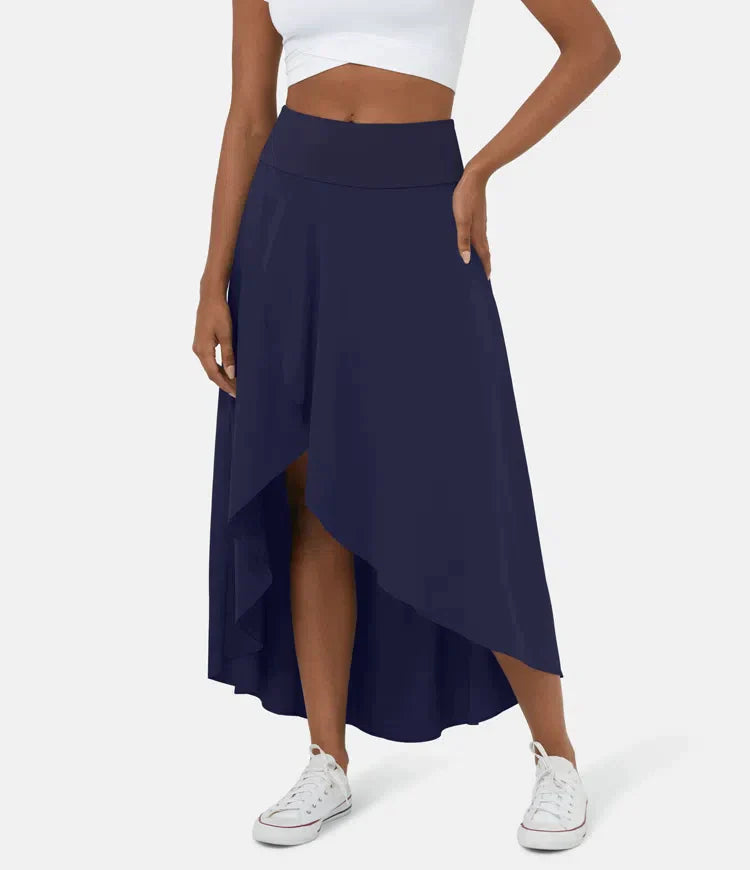 BO | High-Waisted 2-in-1 Casual Midi Skirt