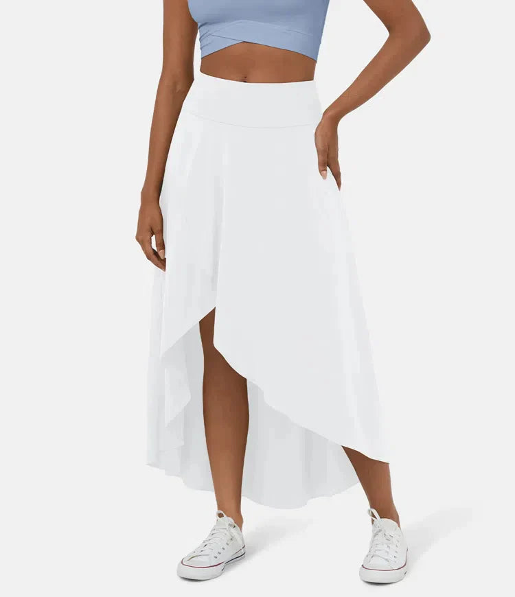 BO | High-Waisted 2-in-1 Casual Midi Skirt