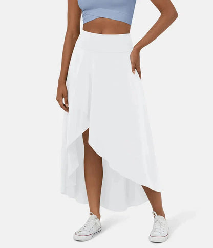 BO | High-Waisted 2-in-1 Casual Midi Skirt