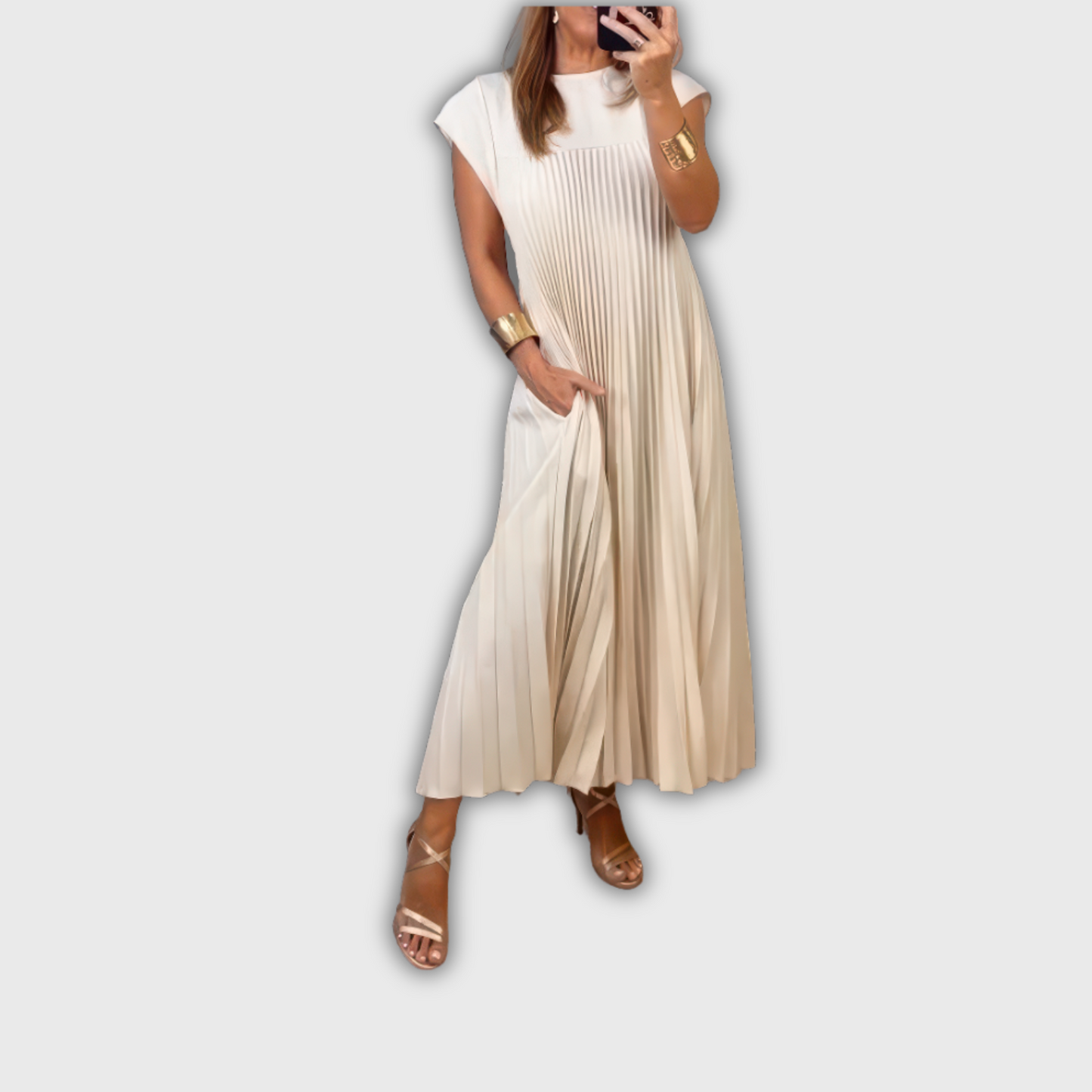 KHLEO | Sophisticated Pleated Dress