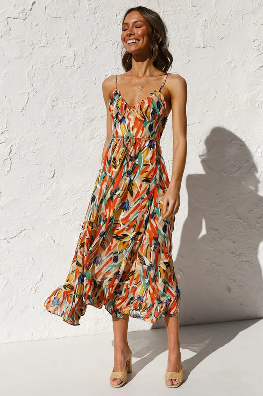 ELOUISE | Vibrant Elegant Summer Dress