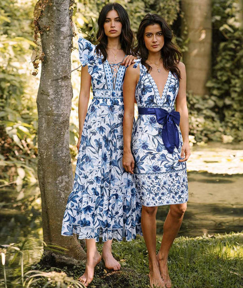 AMELIA | Dual-Style V-Neck Swimsuit with Coordinating Skirt