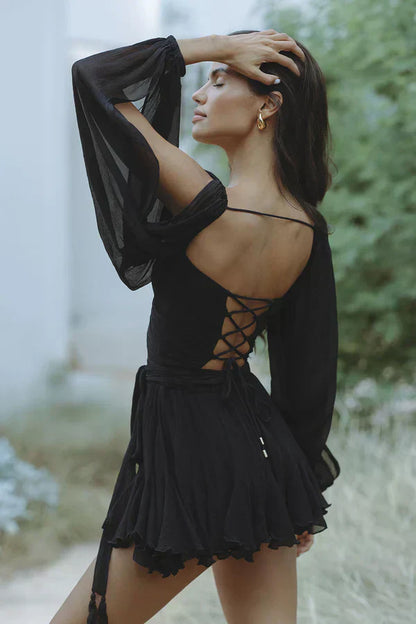 LOUISE | Chic Mini Dress with Elegant Sleeves