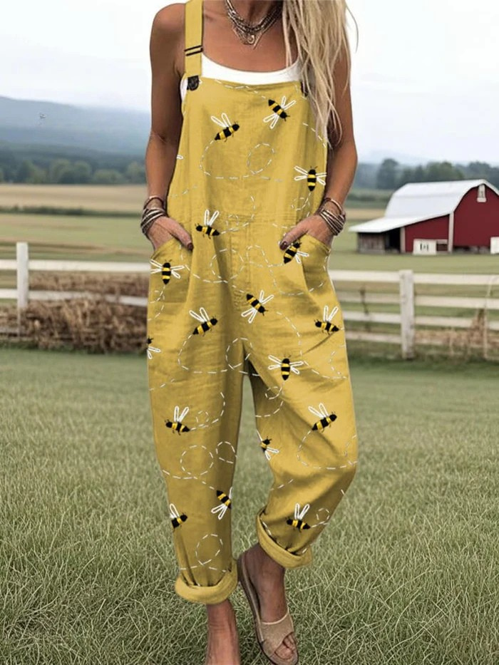 CAROLE | PLAYFUL PRINT WOMEN'S SUMMER DUNGAREES