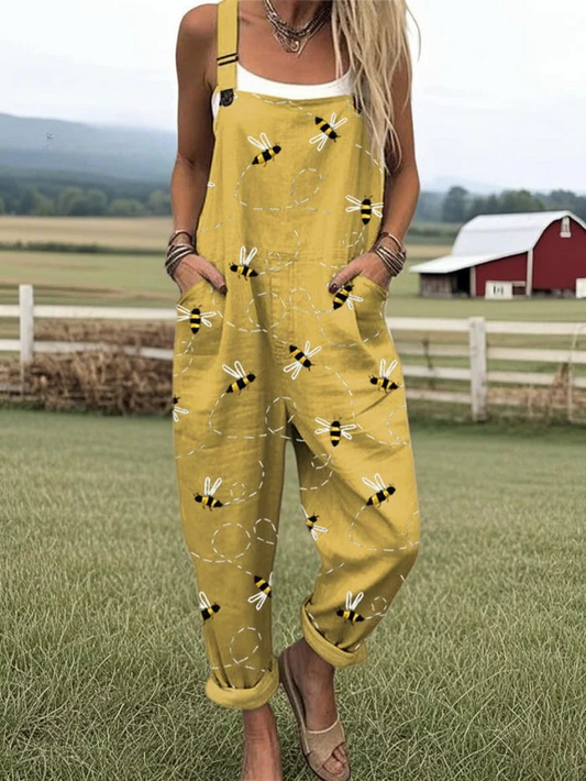 CAROLE | PLAYFUL PRINT WOMEN'S SUMMER DUNGAREES