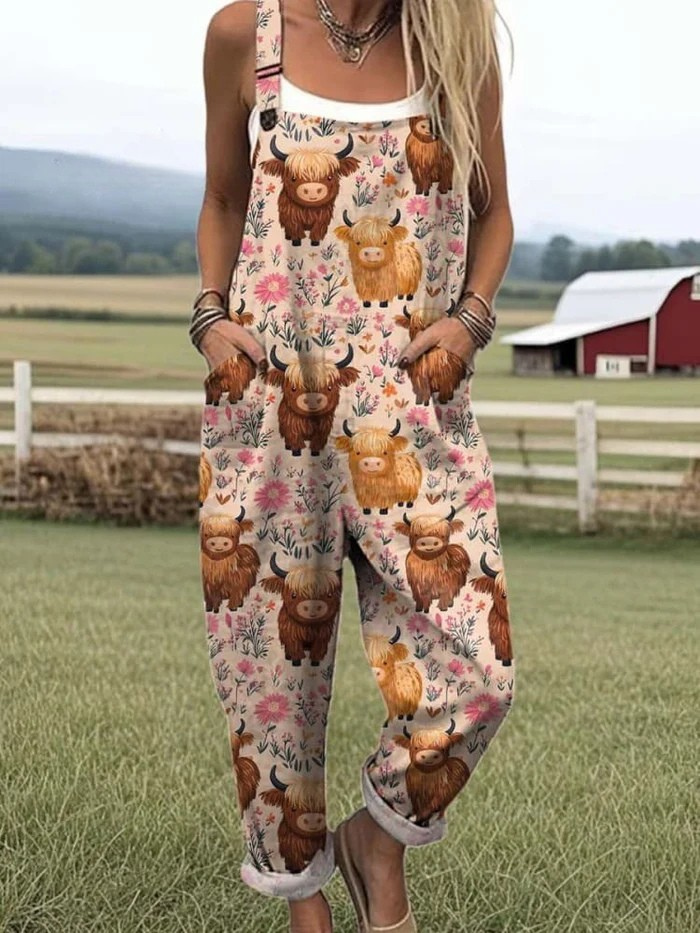 CAROLE | PLAYFUL PRINT WOMEN'S SUMMER DUNGAREES